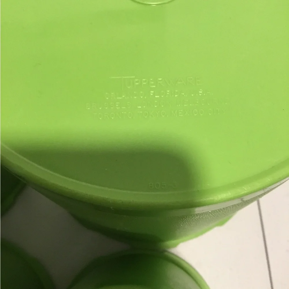 Vintage Tupperware Servalier Canisters Set of 4 with Lids Apple Green,